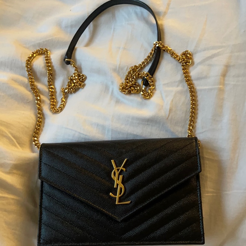 Saint Laurent envelope bag.
